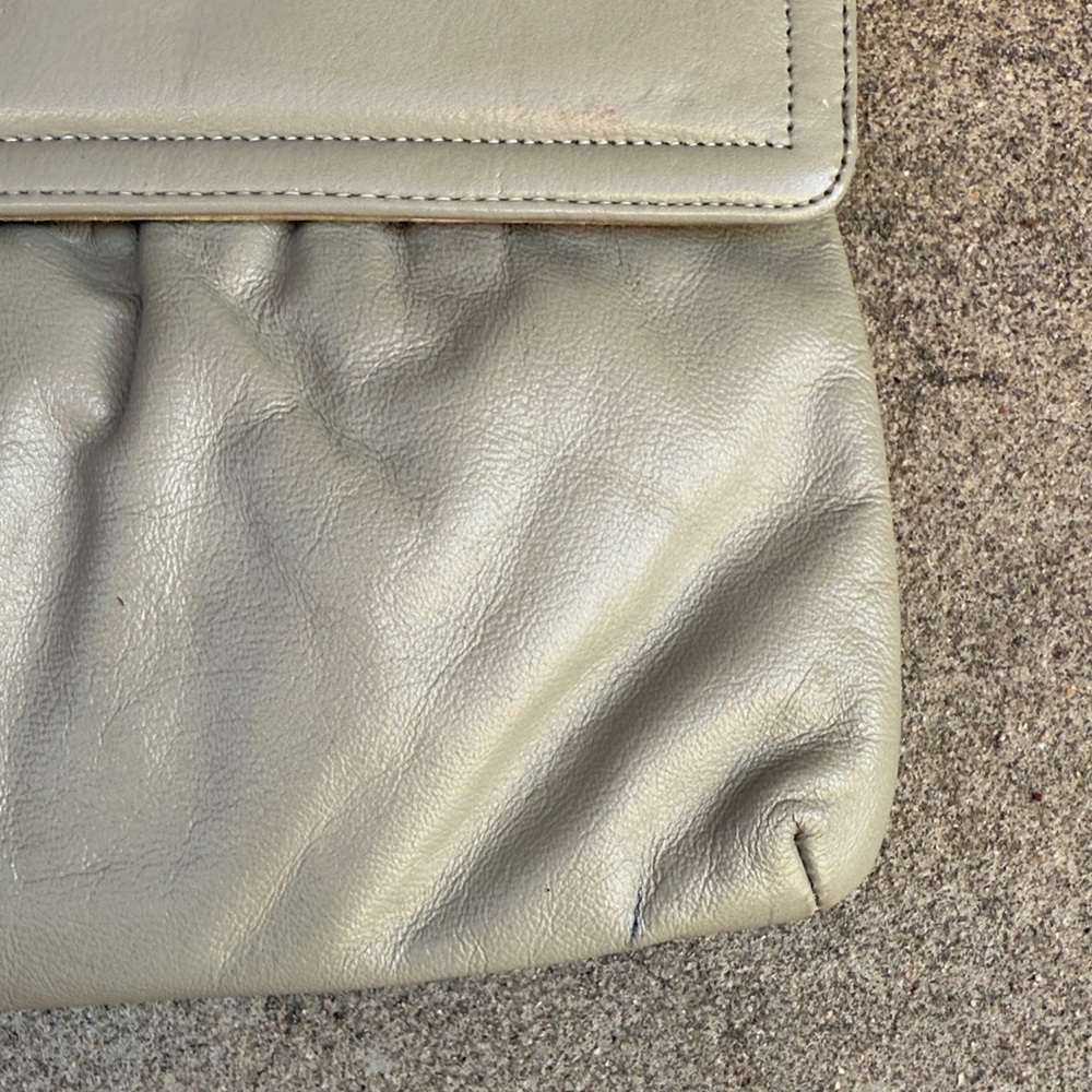 Vintage, Silver Leather, Rectangular Shape - image 3